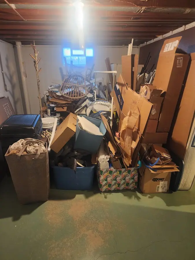 Roll-off dumpster container at job site for 4 Yard Dumpster Rental in South Salt Lake